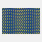 三日月の夜の空の星夕べ天文学 ラッピングペーパーシート (正面)