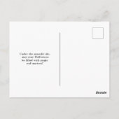 三日月の夜景と可愛いオオカミ ポストカード (裏面)