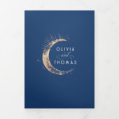 三日月の太陽ハロー天結婚の写真 三つ折り招待状 (カバー)