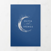 三日月の太陽ハロー天結婚の写真 三つ折り招待状 (カバー)