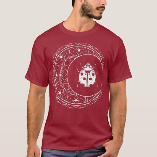 三日月の昆虫学者ラディバグ異教の虫 Tシャツ (正面)