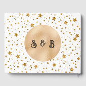 三日月の星月夜の白結婚い ゲストブック (裏面)