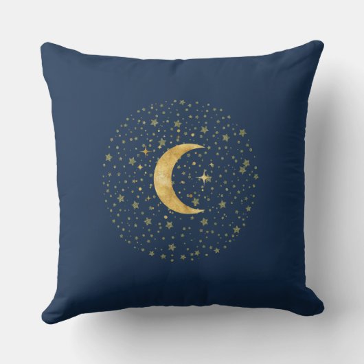 三日月の星月夜 クッション (裏面)