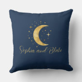 三日月の星月夜 クッション (裏面)