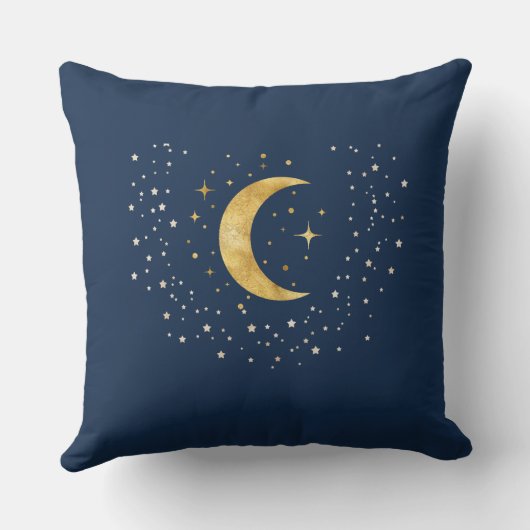三日月の星月夜 クッション (裏面)