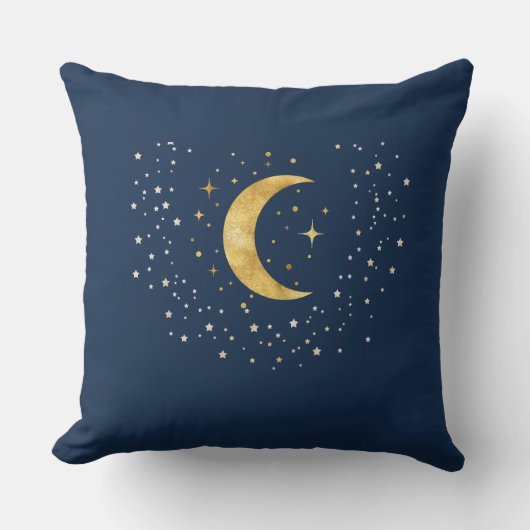 三日月の星月夜 クッション (正面)