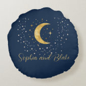 三日月の星月夜 ラウンドクッション (裏面)