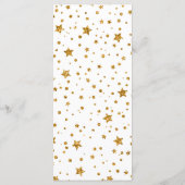 三日月の星空の夜結婚のフラットメニュー メニュー (裏面)