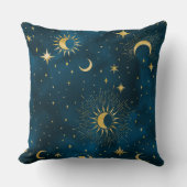 三日月の星空の夜 クッション (正面)