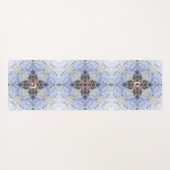 三日月の星、フローラ紫の氷の振動 ヨガマット (裏面(横))