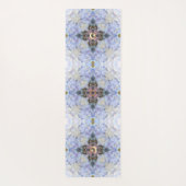 三日月の星、フローラ紫の氷の振動 ヨガマット (裏面)