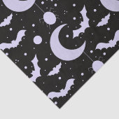 三日月の月、クモとこうもりブラックハロウィーン 薄葉紙 (詳細)