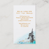 *~*三日月の木が月の光を金ゴールド 名刺 (裏面)