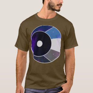 三日月の白と青 Tシャツ