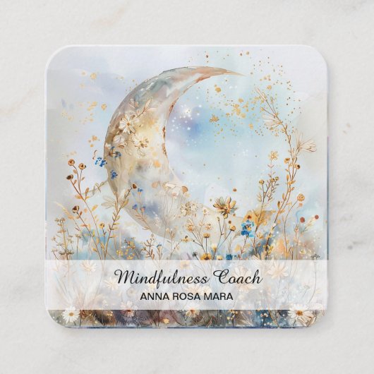 *~*三日月の花QRフローラAP70エーテル スクエア名刺 (正面)