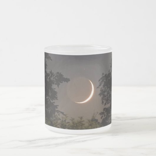三日月の設定 フロストグラスマグカップ (中央)