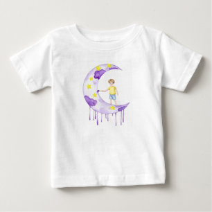 三日月を描く少年 ベビーTシャツ