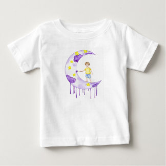 三日月を描く少年 ベビーTシャツ