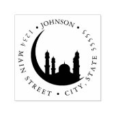 三日月イスラム宗教戻りラベル セルフインキングスタンプ (デザイン)