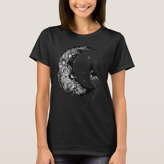 三日月ウィッチの美学 占星術 ゴシック Tシャツ (正面)
