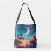 三日月オーバートロピカルビーチナイトスカイ クロスボディバッグ (裏面)
