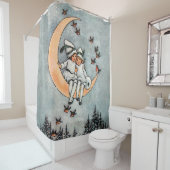 三日月キッズスノーヴィンテージクリスマス シャワーカーテン (インサイチュ)