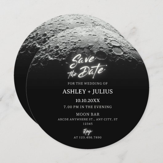 三日月グラデーション セーブザデート (正面/裏面)