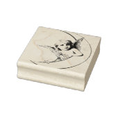 三日月ゴム印の天使 ラバースタンプ (スタンプ)