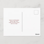 三日月ハロウィンアートで愛らしいオオカミ ポストカード (裏面)