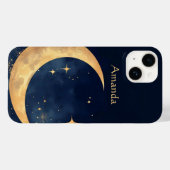 三日月パーソナライズされたと星の夜空 Case-Mate iPhoneケース (裏面 (横))