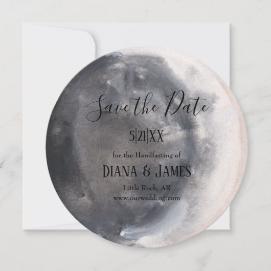 三日月ボホウィッカハンドスティング日付を保存 (正面)