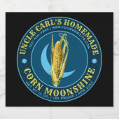 三日月ムーンシャインラベルテンプレート リキュールボトルラベル (シングルラベル)