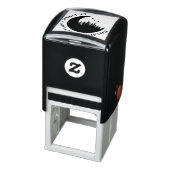 三日月モダンの木と星のラウンドEx Libris セルフインキングスタンプ (商品)