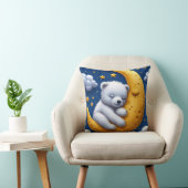 三日月上のねているテディベア クッション (椅子)