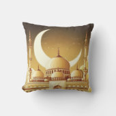 三日月威厳のある下のモスク クッション (正面)