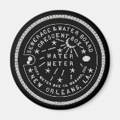三日月市水道メーターカバーダイヤフェイクモンド マグネット (正面)