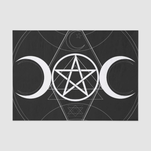 三日月幾何学五芒星ウィッカ誕生日 薄葉紙 (正面)