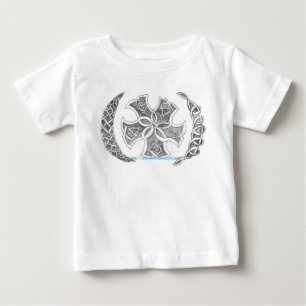 三日月形のケルト結び目模様のTシャツ ベビーTシャツ