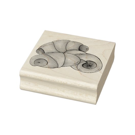 三日月形のホットドッグ転がのジャンクフードの豚 ラバースタンプ (スタンプ)