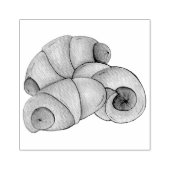 三日月形のホットドッグ転がのジャンクフードの豚 ラバースタンプ (インプリント)