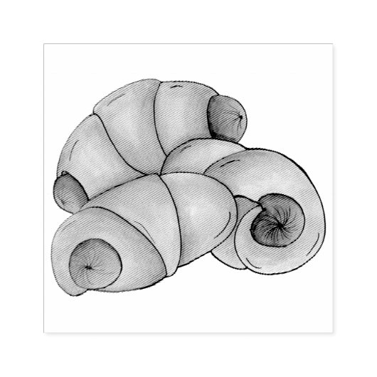 三日月形のホットドッグ転がのジャンクフードの豚 ラバースタンプ (インプリント)