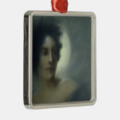 三日月形の月または、食1888年の女性 メタルオーナメント (右)