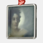 三日月形の月または、食1888年の女性 メタルオーナメント (左)