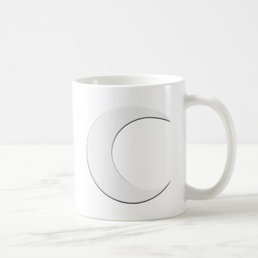 三日月形の月 コーヒーマグカップ (右)