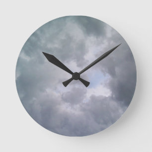 三日月形の雲 ラウンド壁時計