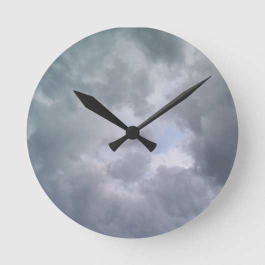 三日月形の雲 ラウンド壁時計 (正面)