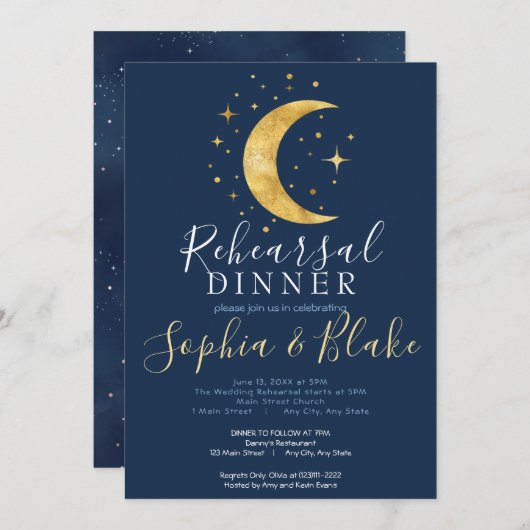 三日月星月夜海軍リハーサルディナー 招待状 (正面/裏面)