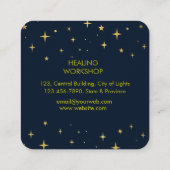 三日月神秘的なロータスボホコズミックスカイ スクエア名刺 (裏面)