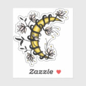 三日月花包まれた入れタトゥースタイル シール (シート)