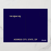 三日月花火ゴールドフォイルイードムバラクカード 箔シーズンポストカード (裏面)